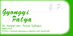 gyongyi palya business card